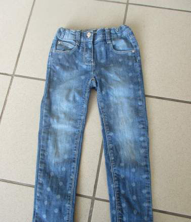 JEANS 4 ans bleu à pois